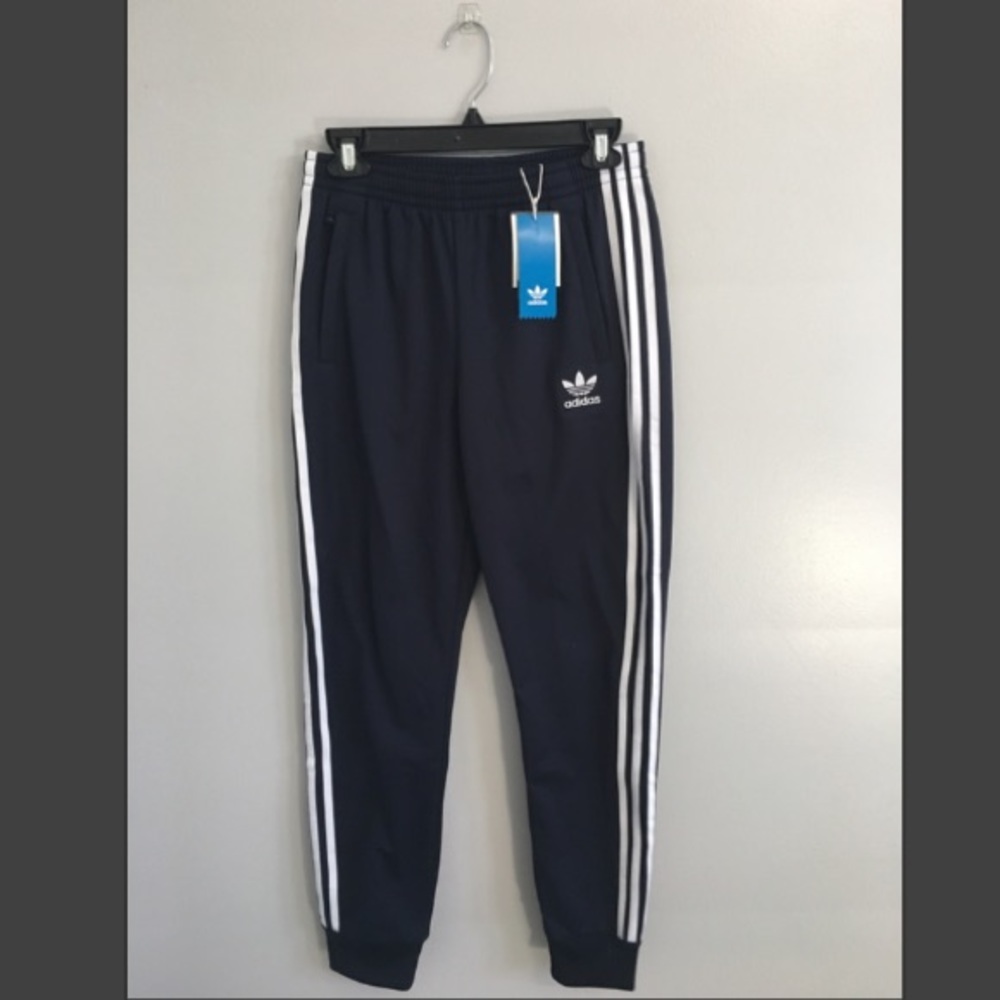 Navy ADIDAS SST Track Pants - Youth Large